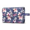 Fintie Portable Toiletry Cosmetic Travel Bag, Large Water Resistant Hanging Makeup Organizer Storage Pouch Case for Women Girls (Blooming Hibiscus) view 1