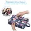 Fintie Portable Toiletry Cosmetic Travel Bag, Large Water Resistant Hanging Makeup Organizer Storage Pouch Case for Women Girls (Blooming Hibiscus) view 3
