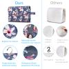 Fintie Portable Toiletry Cosmetic Travel Bag, Large Water Resistant Hanging Makeup Organizer Storage Pouch Case for Women Girls (Blooming Hibiscus) view 4
