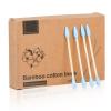 Natural Bamboo Cotton Swabs, Eco-Friendly & Biodegradable  Comfortable and Soft,Plastic Free Double Ear Sticks for Ears Cleaning and Makeup,Dirt Removal,crafts,painting (Blue-1 Pack of 100) view 1