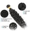 10A Brazilian Human Hair Water Wave Bundles Wet and Wavy Human Hair 3 Bundles for Black Women 18 20 22 Inch Water Curly Hair Extensions Ocean Wave Bundles Natural Black Color view 2