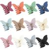 12 Pcs Cute Butterfly Claw Hair Clips 2.6 Inch Non Slip Matte Jaw 12 Colors Strong Hold Butterfly Hair Clamps for Women Girls Thick Thin Hair view 1