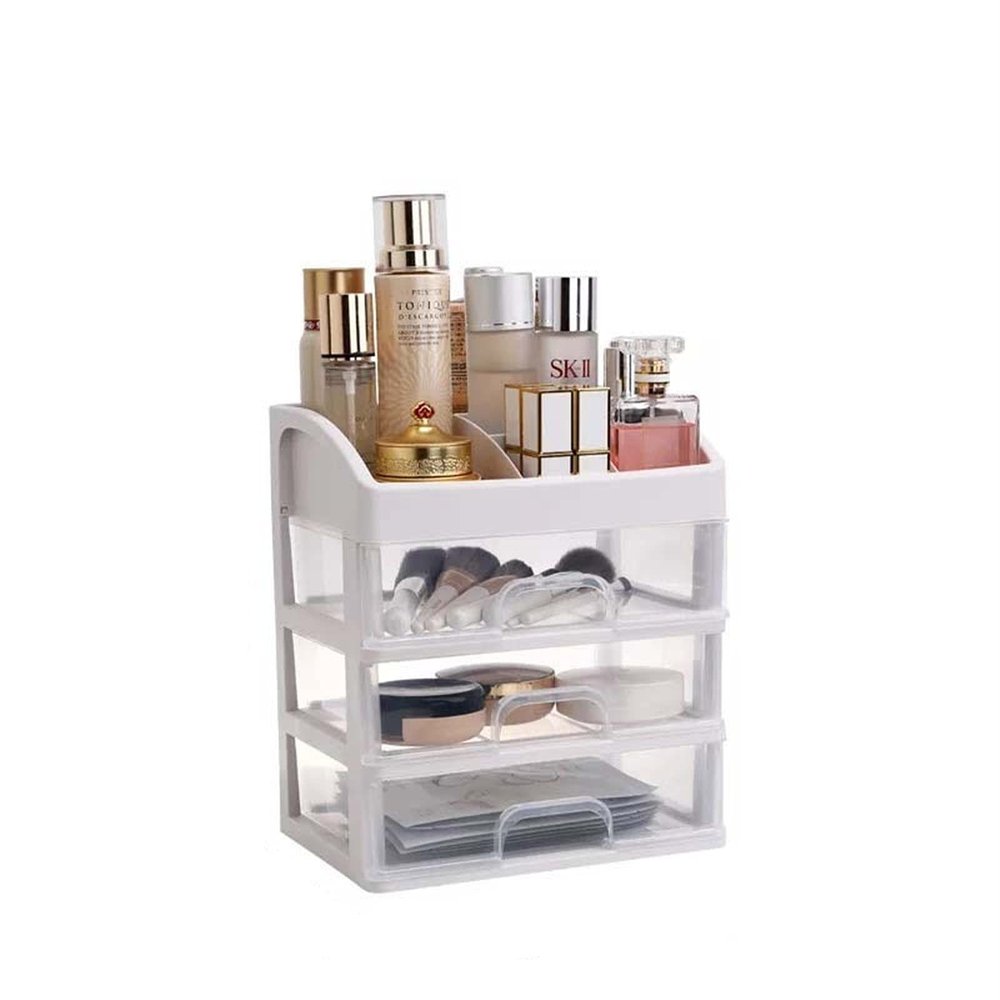 YQBUER Cosmetic Storage Box Jewelry Container Make Up Case Makeup Brush Holder Organizers Drawers Cosmetic Storage Box Rack (Color : 3 Layer)