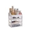 YQBUER Cosmetic Storage Box Jewelry Container Make Up Case Makeup Brush Holder Organizers Drawers Cosmetic Storage Box Rack (Color : 3 Layer) view 1