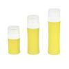 DECHOUS Portable Silicone Travel Bottle Dispenser Refillable Containers for Lotion Soap Wash Yellow for Camping and Travel Leakproof Design Easy-fill Wide Mouth view 3