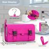 Relavel HangingTravel Toiletry Bag for Women, Large Capacity Toiletries Bag, Travel Essentials Organizer, Hanging Makeup Case for Accessories, Waterproof Bathroom Shower Bag (hot pink) view 2