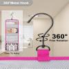 Relavel HangingTravel Toiletry Bag for Women, Large Capacity Toiletries Bag, Travel Essentials Organizer, Hanging Makeup Case for Accessories, Waterproof Bathroom Shower Bag (hot pink) view 4