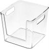 YQBUER Cosmetic Storage Box Transparent Desktop Organizer Box Facial mask Cosmetic Storage Box U-Shaped Storage Basket with Handle (Size : 33 * 16.5 * 14.5CM) view 1