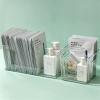 YQBUER Cosmetic Storage Box Transparent Desktop Organizer Box Facial mask Cosmetic Storage Box U-Shaped Storage Basket with Handle (Size : 33 * 16.5 * 14.5CM) view 2