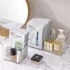 YQBUER Cosmetic Storage Box Transparent Desktop Organizer Box Facial mask Cosmetic Storage Box U-Shaped Storage Basket with Handle (Size : 33 * 16.5 * 14.5CM) view 4
