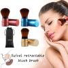 JewelryWe 3 Colors Cosmetic Beauty Makeup Minerals Powder Brush Travel Retractable Kabuki Brush, Foudation Blush Brush Cosmetic Tool view 4