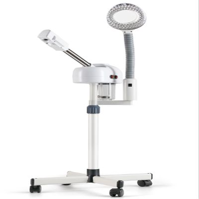 Beautynao 2 in 1 Facial Steamer 5X Magnifying Lamp Rolling On Wheels Professional Spa Beauty Salon for Skin Care(White)