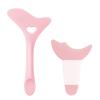 SUMEITANG Eyeliner Stencils 2Pcs Reusable Silicone Eyeliner Aid Mascara Shield Multifunctional Makeup Stencil for Beginners Eye Liner Eyelash Eyeshadow Lipstick Applicator Guide Tool - Pink view 1