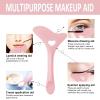 SUMEITANG Eyeliner Stencils 2Pcs Reusable Silicone Eyeliner Aid Mascara Shield Multifunctional Makeup Stencil for Beginners Eye Liner Eyelash Eyeshadow Lipstick Applicator Guide Tool - Pink view 4