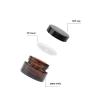 10 Pack 5g/5ml Amber Glass Empty Sample Bottle Cosmetic Jars with Inner Liners, Black Lids Lotion Bottle Refillable Container for Cosmetic, Cream, Lotion and Beauty Products view 2
