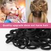 100 Pcs Baby Hair Ties, Seamless Cotton Toddler Hair Ties for Girls and Kids, Black Small Soft Hair Elastics Ponytail Holders view 4