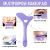 SUMEITANG All In One Eye Makeup Stencils Aid Tool Set, Reusable Mascara Shield Applicator Guard Pads + Eyeshadow and Eyeliner Stencils Pad Kit Eye Applicator Guide Tool for Makeup, Easy to Use view 4