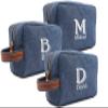 RC ROCKCOW Personalized Toiletry Bags with Name & Title, Custom Dopp Kit, Embroidered Travel Toiletry Bag for Men & Women, 7 Thread Colors, Wedding Gifts for Groomsmen Proposal (Set of 3, Design 5#) view 1