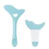 SUMEITANG Eyeliner Stencils 2Pcs Reusable Silicone Eyeliner Aid Mascara Shield Multifunctional Makeup Stencil for Beginners Eyeliner Eyelash Eyeshadow Lipstick Applicator Guide Tool Easy to Use-Blue view 1