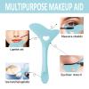 SUMEITANG Eyeliner Stencils 2Pcs Reusable Silicone Eyeliner Aid Mascara Shield Multifunctional Makeup Stencil for Beginners Eyeliner Eyelash Eyeshadow Lipstick Applicator Guide Tool Easy to Use-Blue view 4