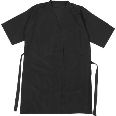 FOMIYES 1Pcs Salon Client Gown Robes Cape, Lightweight Hair Salon Smock, Kimono Style Quick- dry Hair Cutting Capes Smock Gown for Clients (Black)