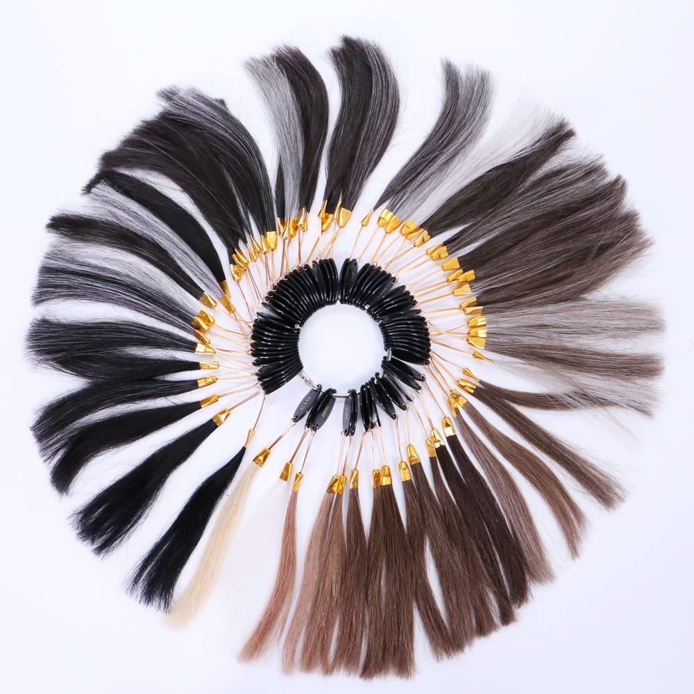 63 Colors Available Hair Color Rings Chart Real Human Hair Chart Swatches Testing Color Samples For Salon Hairdresser Dyeing Practice
