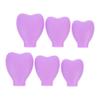 Beaupretty Brush Holder Makeup Organizer 6 Pieces Silicone Makeup Brush Covers, Makeup Brush Caps Travel Holder for Travel and Home (Purple) Holder view 1