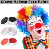 MEICOLY Clown Makeup Kit,White Black Red Face Body Paint for Halloween Devil Joker Zombie Vampire Skeleton SFX Makeup,Pro Oil Based Body Paint with 6 Painting Brushes,4 Sponges,130g/4.59 oz view 2