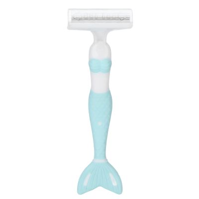 Hair Removal Razors Fish Tail Shape Stainless Steel Manual Safety Hair Shaver Women Green