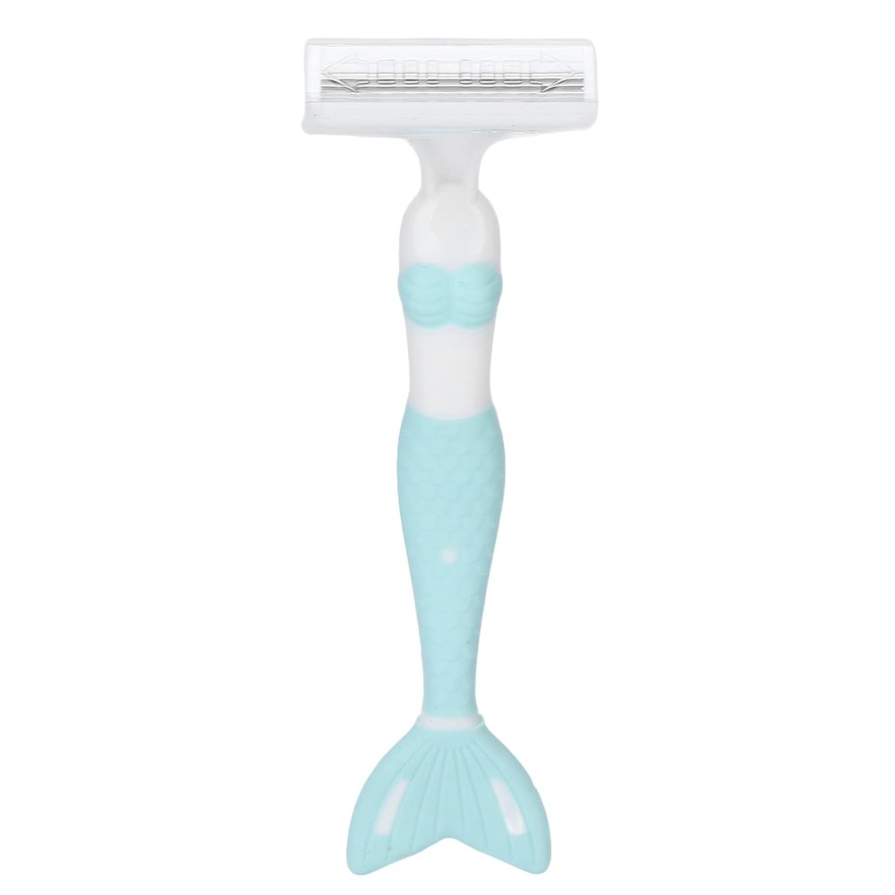 Hair Removal Razors Fish Tail Shape Stainless Steel Manual Safety Hair Shaver Women Green
