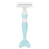 Hair Removal Razors Fish Tail Shape Stainless Steel Manual Safety Hair Shaver Women Green view 1