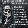 MEICOLY 6Pcs Halloween Makeup Kit,Black White Face Paint Clown White Makeup,Classic Pro Oil Based Face Body Paint for Adults and Kids, SFX Joker Zombie Vampire Skull Skeleton Cosplay,100g/3.53 oz view 4