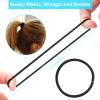YXYL Hair Ties - 220 PCS Black Hair Ties, Premium Elastic Hair Bands for Women Men Ponytail Holders, Hair Elastics Tie for Medium Thick Curly Hair, 120PCS 4mm, 100PCS 3mm view 4
