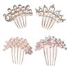KALLORY Bridal Hair Accessories 4 Pcs Crystal Rhinestone Comb Side Hair Combs for Wedding Party Bridesmaids view 1
