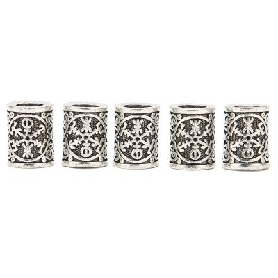 5pcs Beard Beads Vintage Alloy Beard Beads for Beards Dirty Braids Bracelets Necklaces DIY Beard Bead Hair Accessories