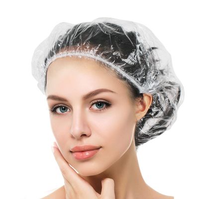 100PCS Disposable Shower Caps, Plastic Clear Hair Cap Large Thick Waterproof Bath Caps For Women Men Kids Girls, Hotel Travel Portable Spa Salon Deep Conditioning Use