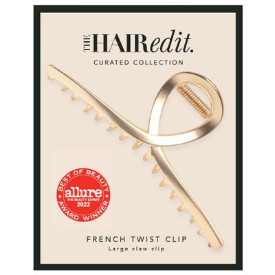 The Hair Edit French Twist Claw Clip  Chic Hair Clip for Women, Elegant Gold Metal Hair Clip, Ideal Gift For Women, Chic Up Dos and Half Up Styles, Elegant Hair Accessory for Styling & Everyday Wear