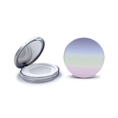 KALLORY Loose Face Compact Case Empty Container, Portable Loose Case Ultra Thin Cosmetic with Mirror for Makeup (2Pcs) Cosmetics Box