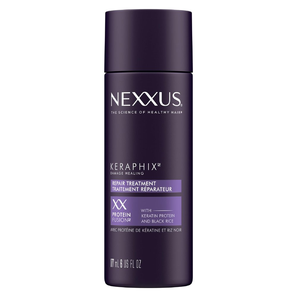 Nexxus Keraphix Damage Repair Pre-Wash Treatment Cream for Damaged Hair With Keratin Protein & Black Rice 6 oz