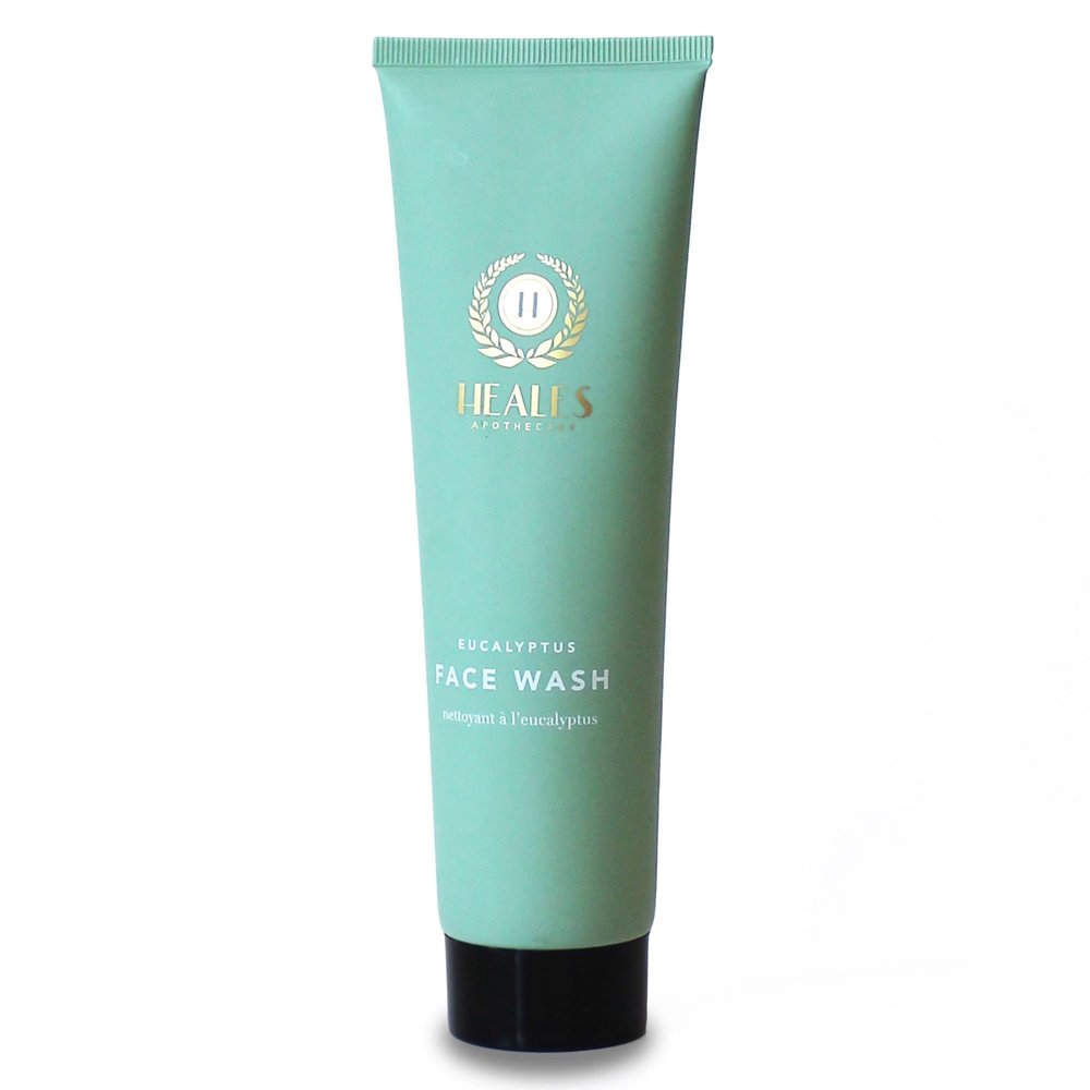 Heales Apothecary Eucalyptus Face Wash, Moisturizing, Non-Foaming Cream Cleanser with Hyaluronic Acid, Ceramides, Eucalyptus Oil, and Glycerin for Sensitive, Dry, and Acne-prone Skin, 5.1 oz