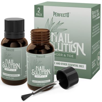 Perfecto Toenail Treatment with Tea Tree Oil - Fingernail and Toe Nail Treatment Extra Strength - Nail Repair Foot Nail Treatment - Renews Foot, Yellow & Cracked Nails