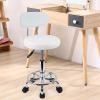 Rolling Swivel Stool, Heavy Duty Lash Chair Adjustable Height Stool Counter Height Stool with Low Back PU Leather Bar Stools for Lab Massage Salon Spa Drafting Nail Teach(White) view 1