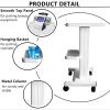 Beauty Rolling Trolley Cart Equipment Mobile Salon Spa Service Instrument Cart White Multi-Purpose Holder Stand for Spa Machines with 110V Socket Wheels and Tray(Max Load 99lbs) view 4