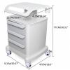 3 Layer Beauty Rolling Trolley Cart Equipment Mobile Salon Spa Service Instrument Cart White Multi-Purpose Holder Stand for Spa Machines with Wheels and Tray(Max Load 30kg) view 2