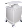 3 Layer Beauty Rolling Trolley Cart Equipment Mobile Salon Spa Service Instrument Cart White Multi-Purpose Holder Stand for Spa Machines with Wheels and Tray(Max Load 30kg) view 4