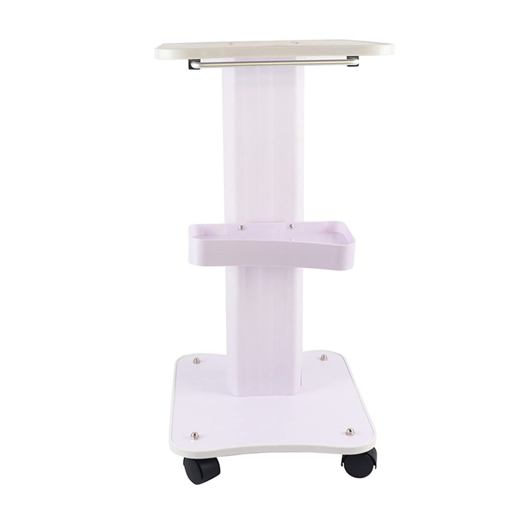Beauty Equipment Cart Beauty Rolling Trolley ABS Mobile Instrument Multi-Purpose Holder Stand for Salon Spa Machines with Universal Wheels and Tray (Max Load 50kg,2 Tier)
