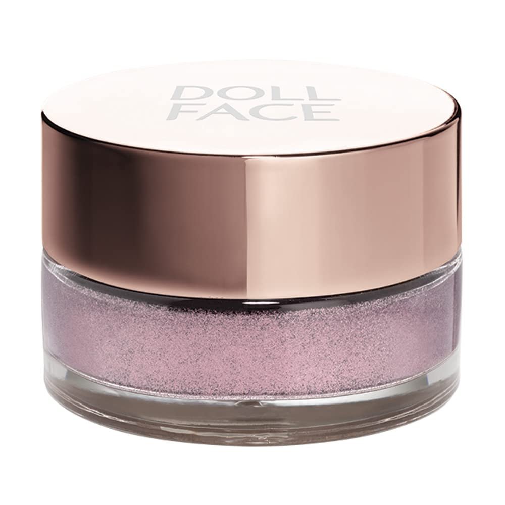 Doll Face Highlighter Makeup, Glowtime! DuoChrome Dust, Holographic Illuminator Loose Powder, Feather-Light Eye, Face & Body Shimmer Make Up (Full Moon)
