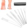 Pedicure Knife Set, 7 Pack Ingrown Toenail Knife Stainless Steel Pedicure Nail Clipper Professional Nail Pedicure Knife Tool Set Nail Care Pedicure Knife Professional Toe Knife Calluses Beauty Salon H view 4