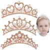 ANBALA Small Tiara Crown with Hair Comb, 3 Pack Mini Tiara Crown Princess Crystal Shiny Hair Accessories for 2 3 4 5 6 7 8 13 Years Girls Hair Dectoration Styling Cute Hair Accessories view 1