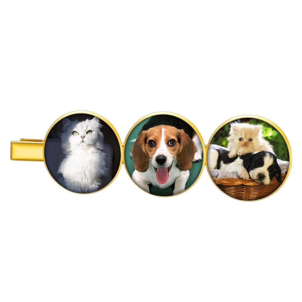 Custom4U Personalized Hair Clips for Women Name Hair Clips/1-9 Pictures Hair Clips Customized Hairpin Barrettes Custom Gifts for Her (Gifts Box)